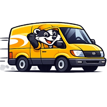Parcel Badger driving a delivery van